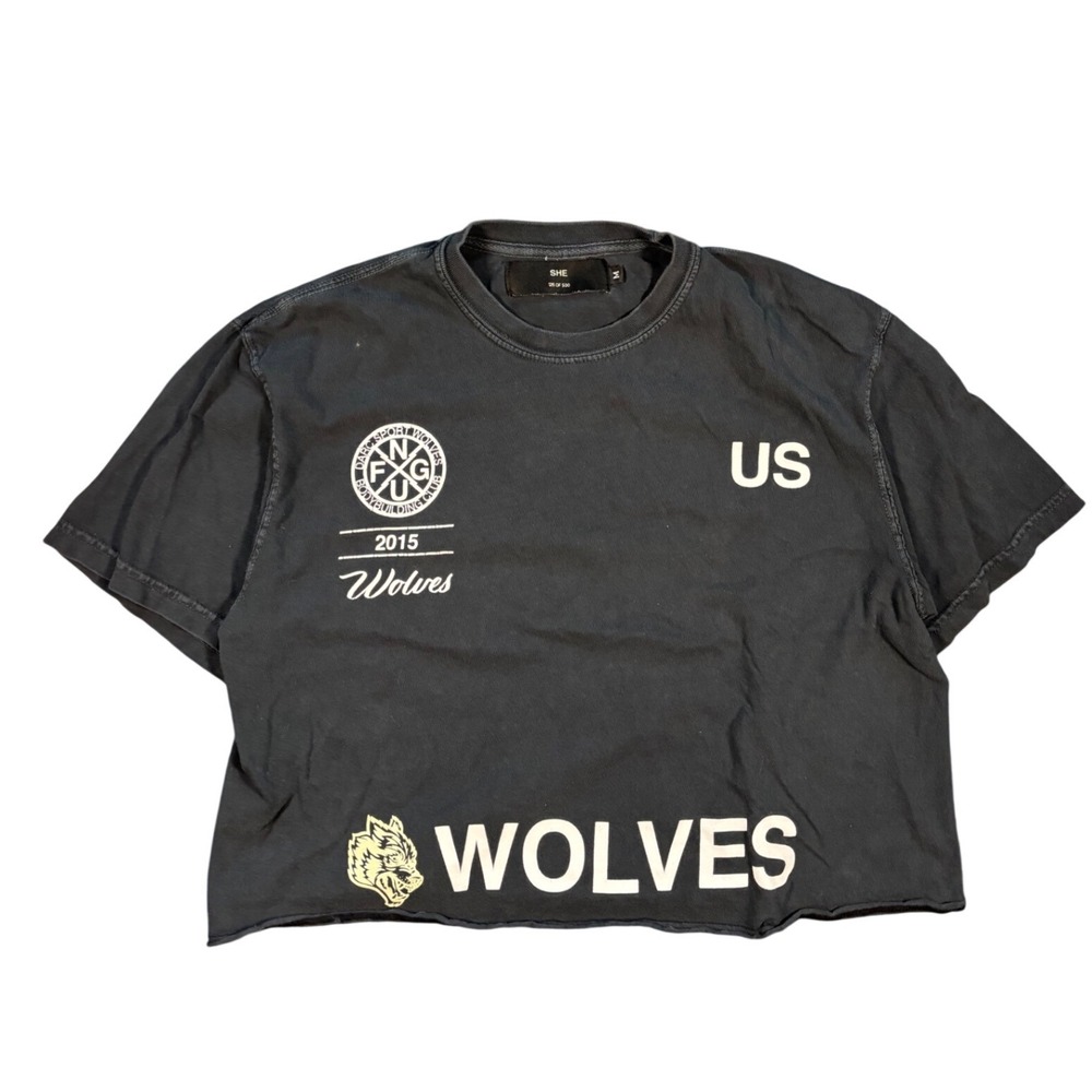 2015 Darc Sport Wolves Bodybuilding Club Cropped Shirt Size M